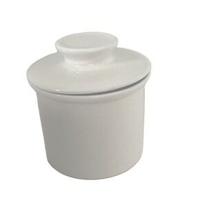 Sweese Ceramic White Butter Bell Crock Keeper French Butter Dish